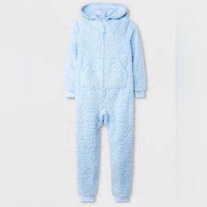 Cat & Jack Marshmallow Fleece Union Suit/ Pajama - baby blue
